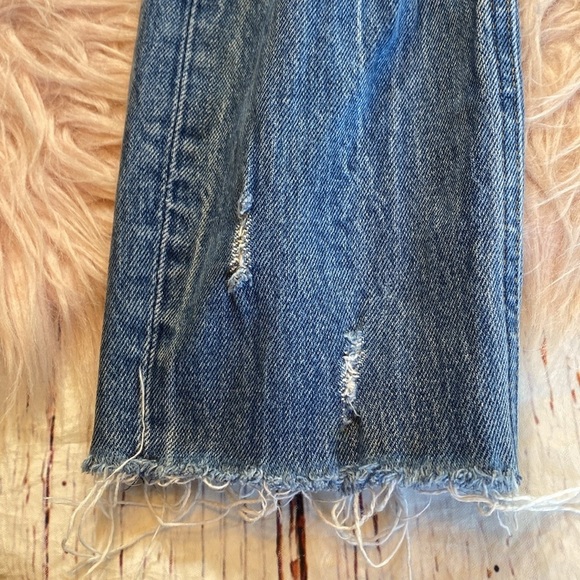 Abercrombie & Fitch High Rise Mom Jean Distressed Curve Love sz 25 - Picture 6 of 10